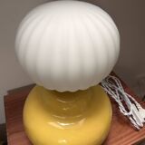 Vintage pleated globe bedside lamp