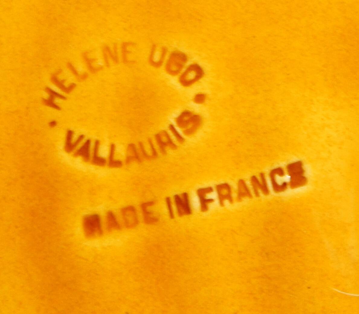 Hélène Ugo ceramic leaf tray, Vallauris