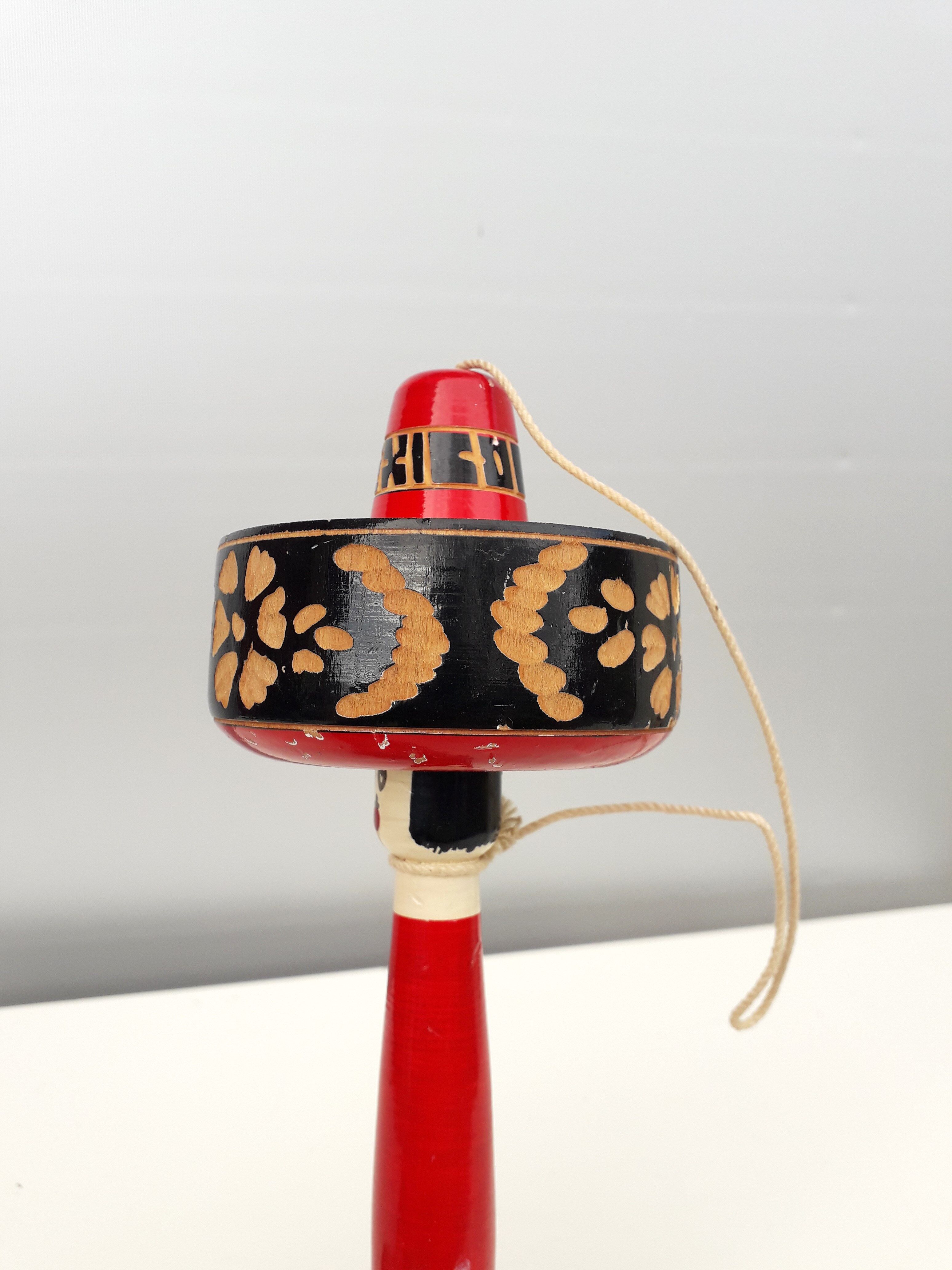Bilboquet en bois mexicain 1970