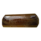 Dish Digoin fish relief 61cm khaki brown