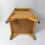Vintage rattan bedside table