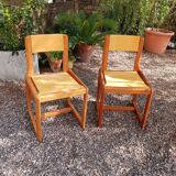Chaises bois André Sornay disigner (1950)