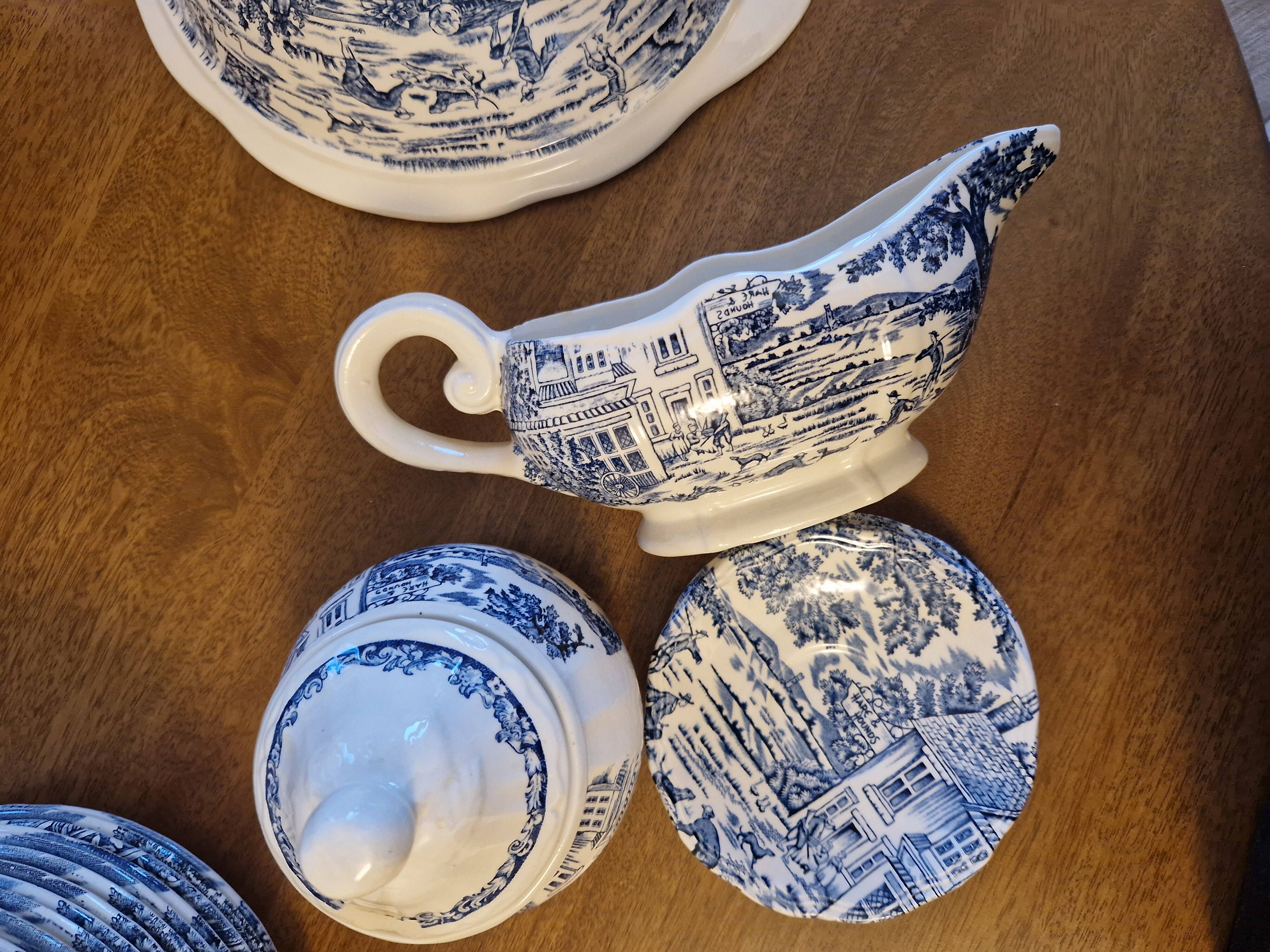 Vintage tableware "English style" Lunéville – Hunters & Pub Hare & Ho