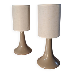 Paire lampes chevet - taupe