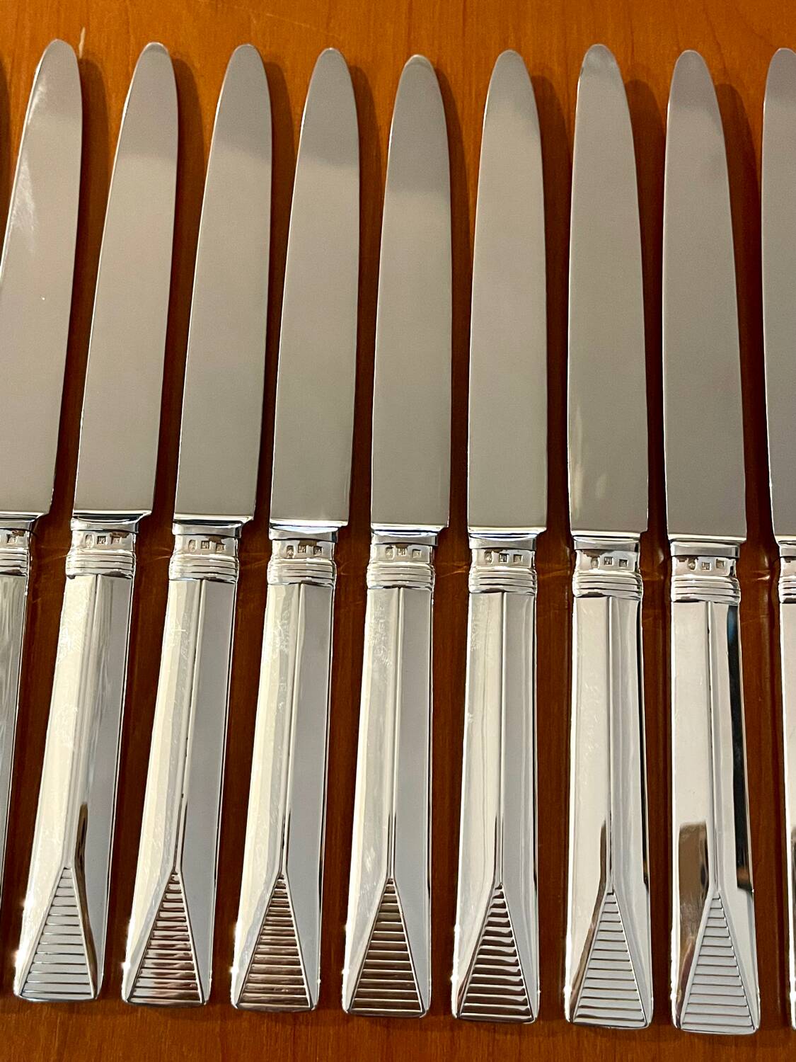 Christofle Atlantide model 12 table knives 24.5 cm very good condition