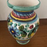 Italian majolica vase with flower pattern