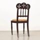 Antique neo-Gothic mahogany chairs, Italy, 19th century