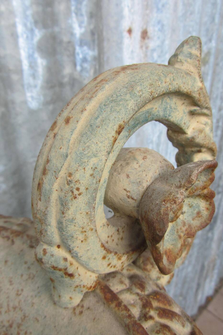 Early 19th Century cast iron Planter with scrolled foliate Handles