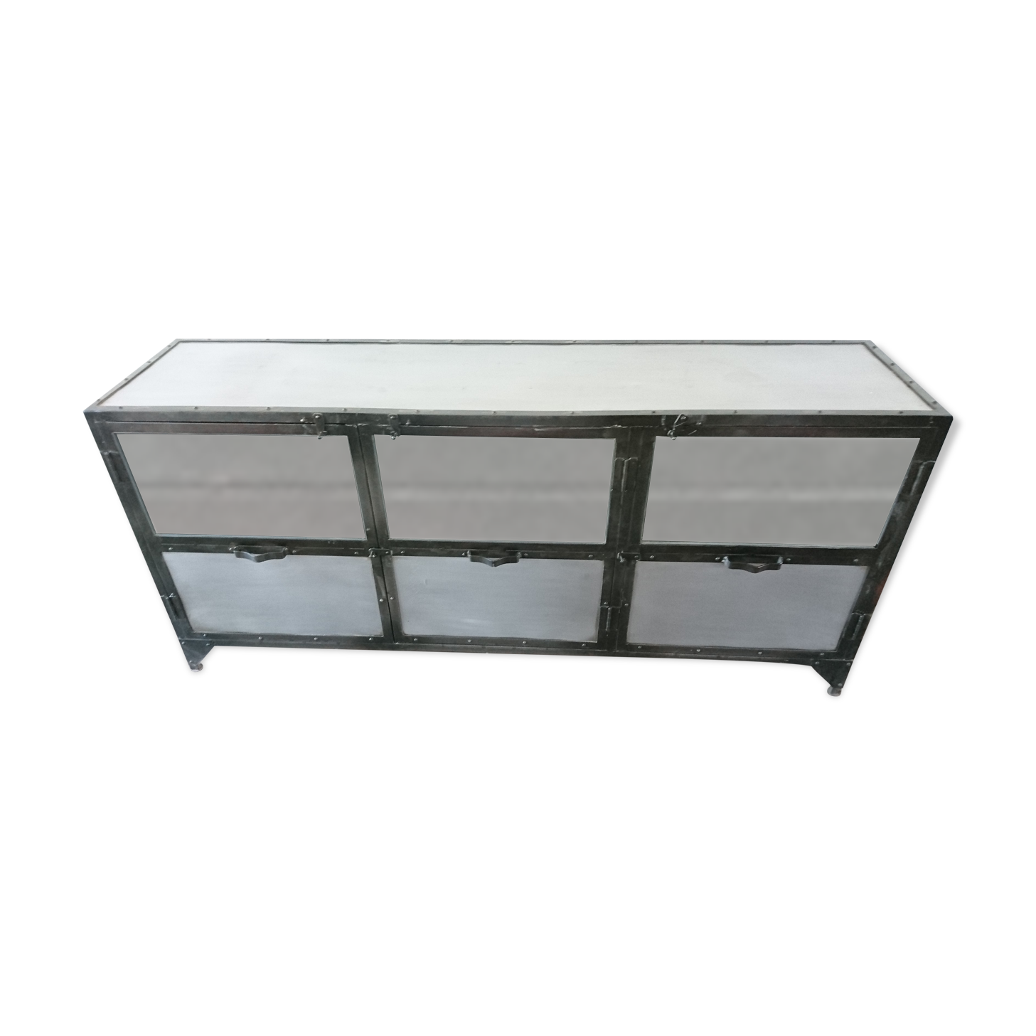Vintage industrial metal sideboard