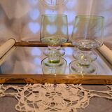 Art deco tray with rectangular mirror background