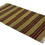 Turkish Anatolian Handmade Vintage Area Kilim Rug 263 cm x 140 cm