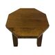 Tables d'appoint hexagonales brutalistes en chêne, années 1950, lot de 3