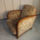 Art Deco armchair with system - original floral velvet fabric