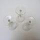 3 old stemmed glasses - engraved plant decor