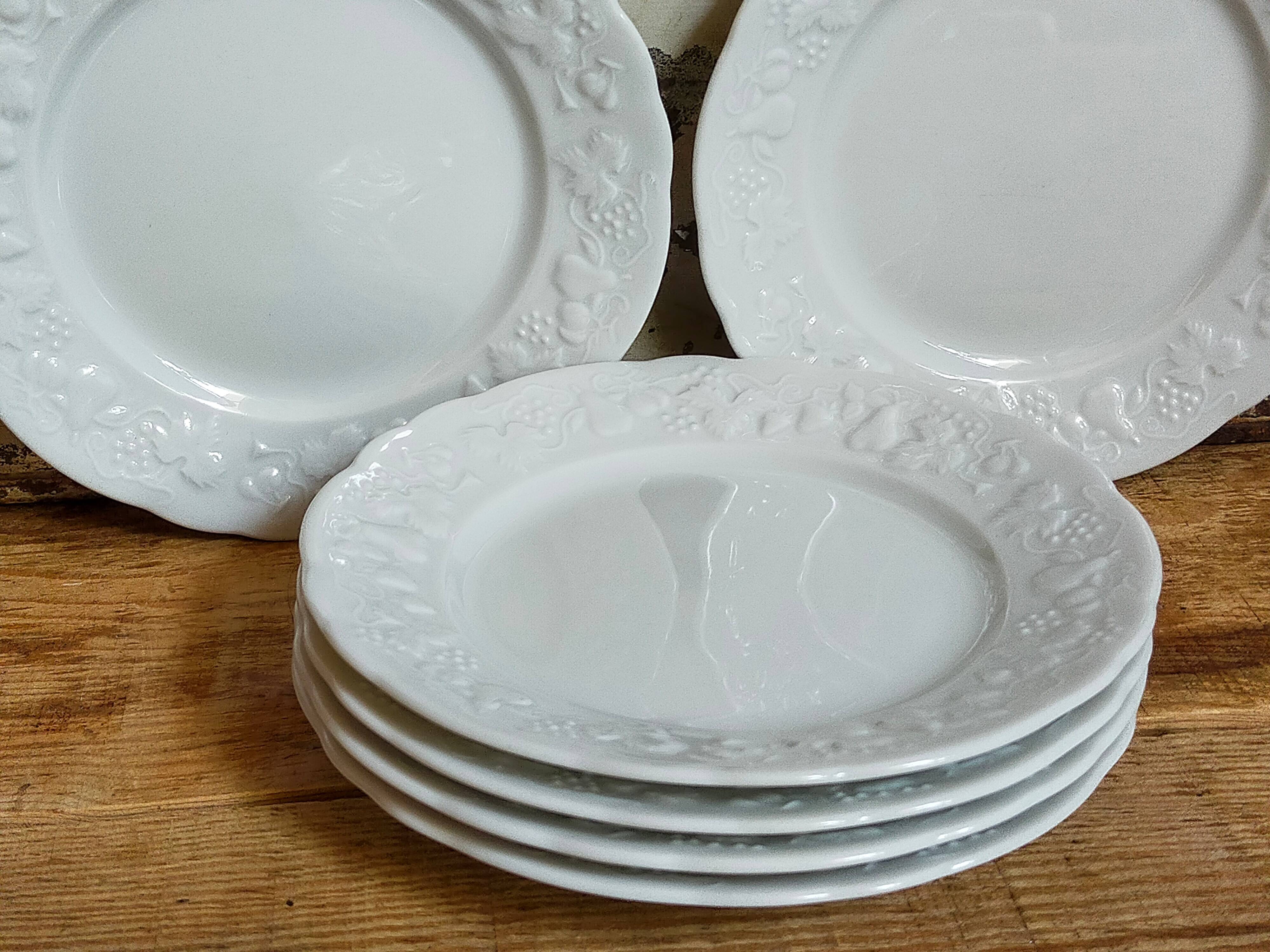 Six vintage Philippe Deshoulières Limoges California porcelain bread plates