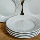 Six vintage Philippe Deshoulières Limoges California porcelain bread plates