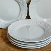 Six vintage Philippe Deshoulières Limoges California porcelain bread plates