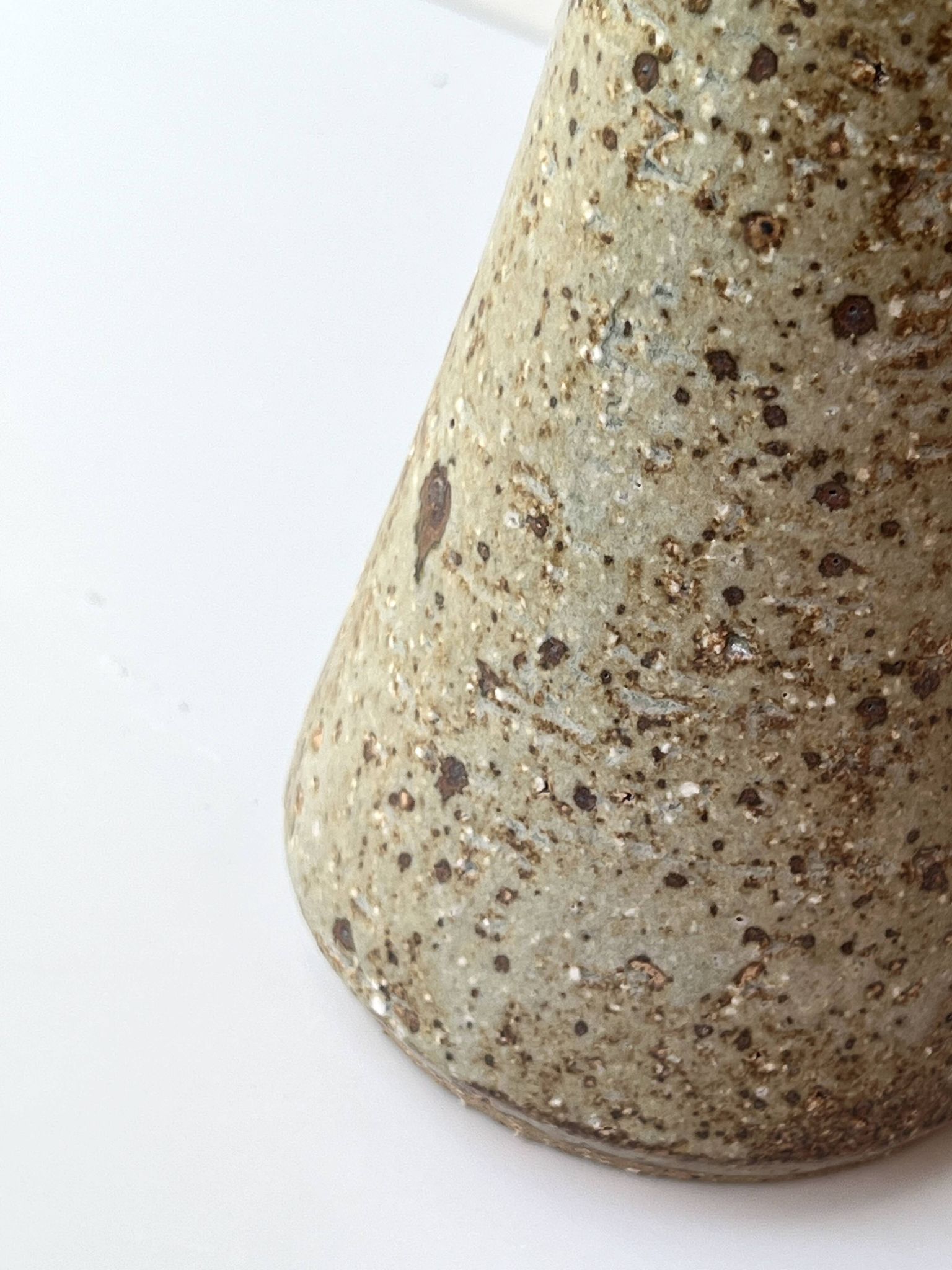Glazed stoneware vase-candle holder, Alain Blanchard, Poterie du Méjou 1970