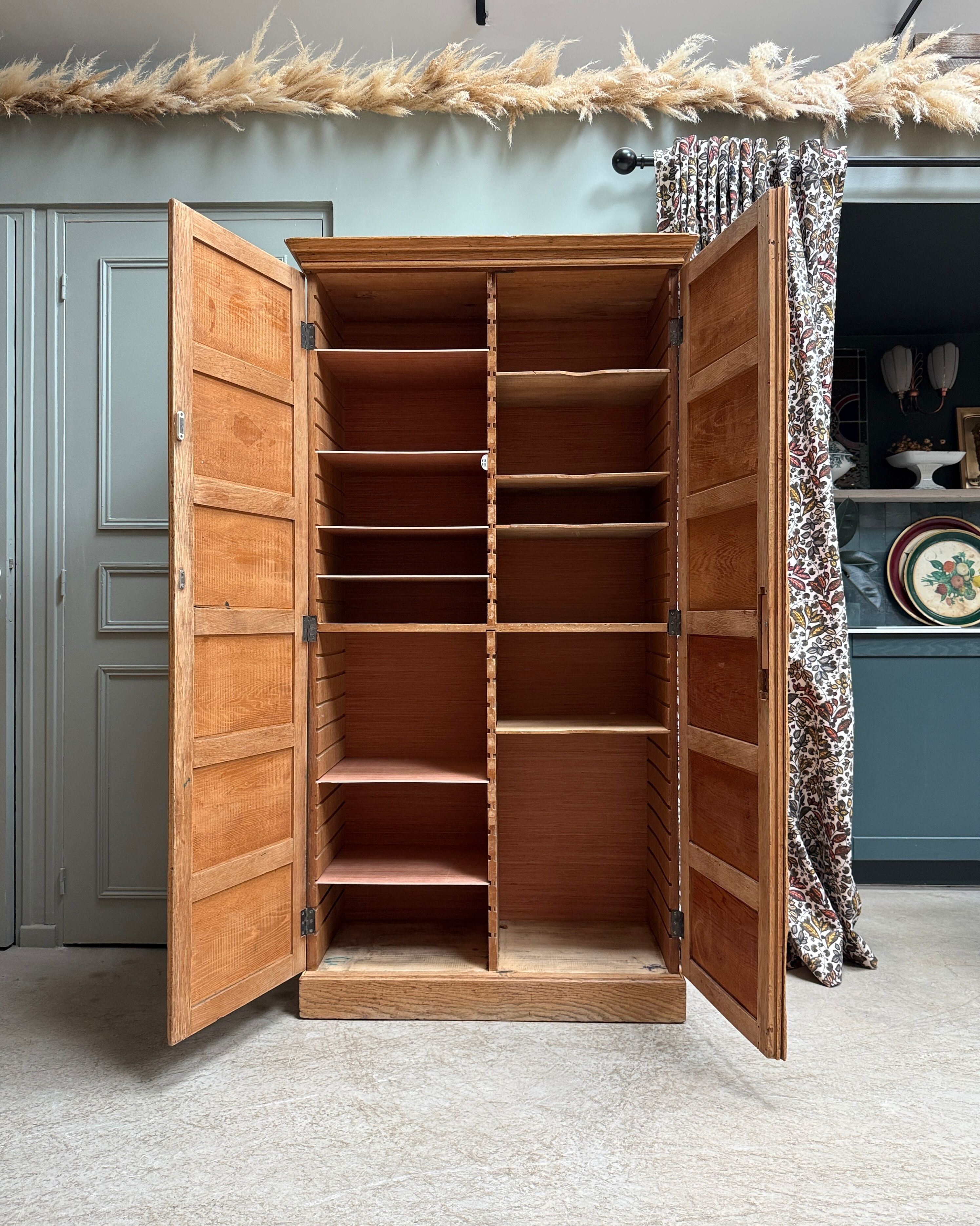 Oak notary cabinet