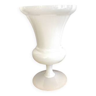 Vase calice opaline blanche