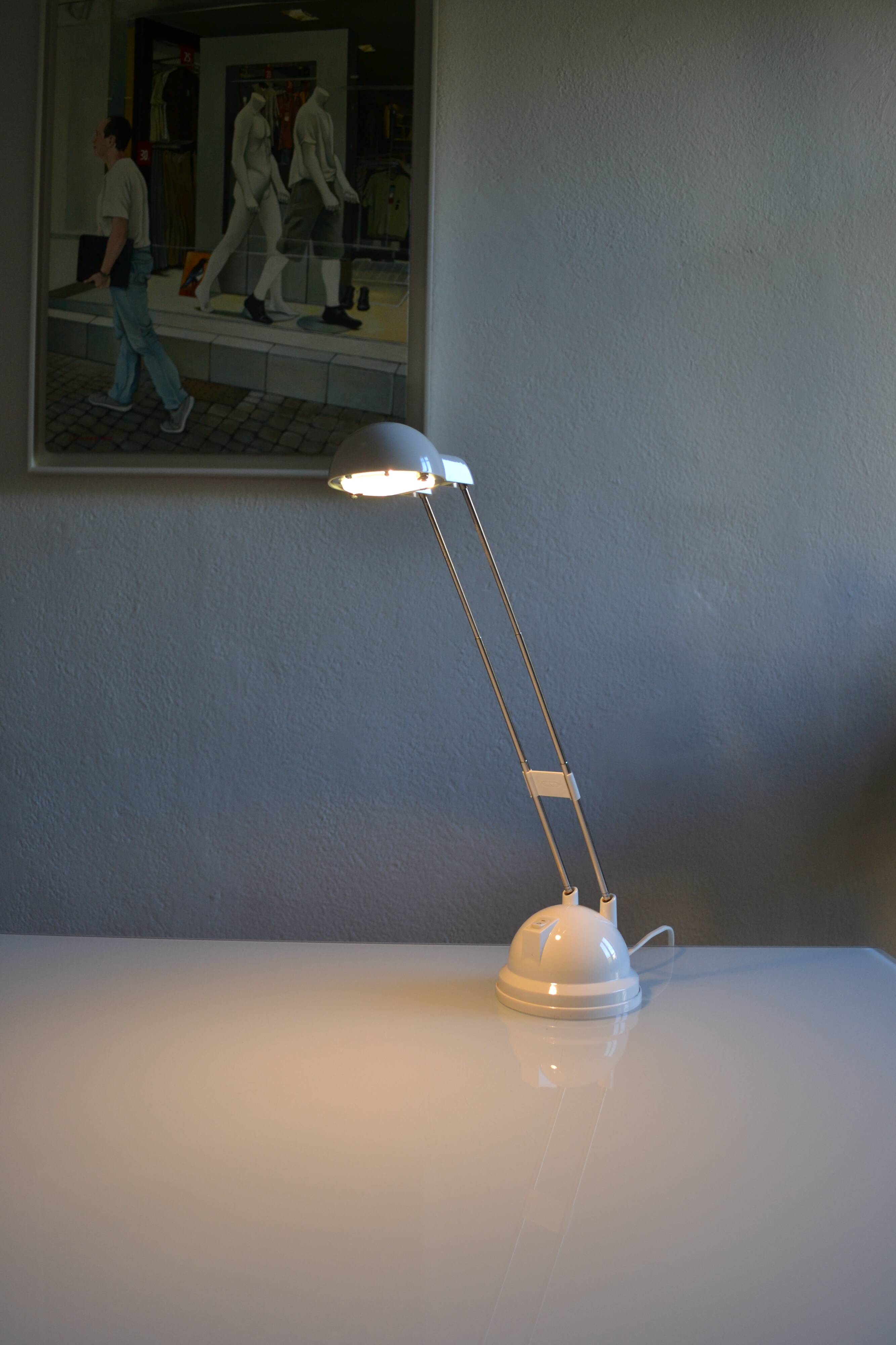 Lampe vintage 1990 Ikéa Espressivo blanc ** Neuve de stock **