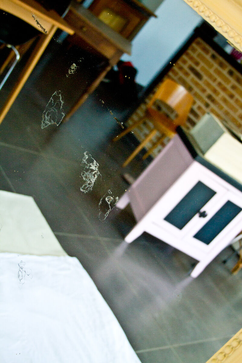 Beige trumeau mirror 100x137cm