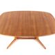 Large oval extendable dining table Gudme Danish design in teak - restored