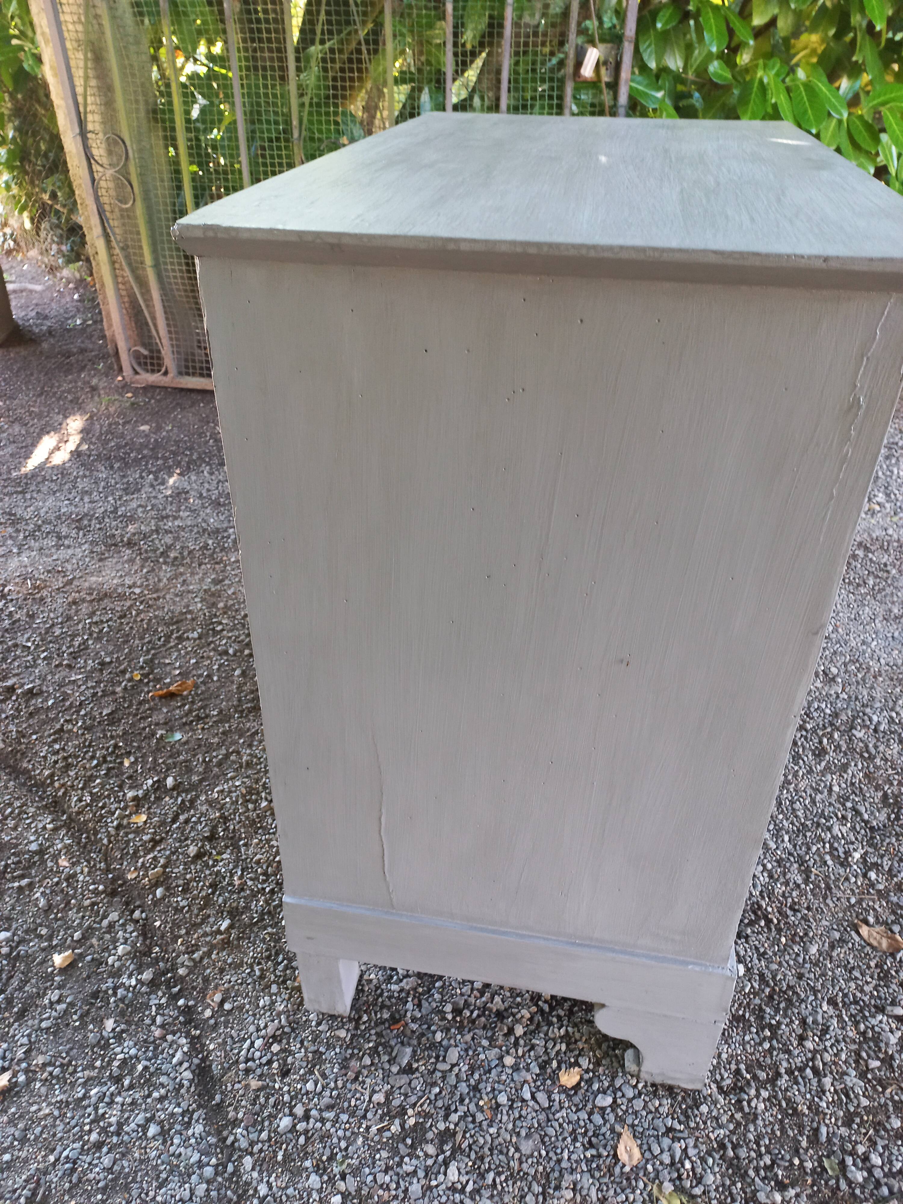 Chest of drawers late nineteenth century patinated gray