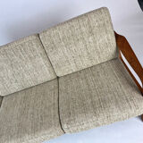 Canapé-lit en teck danois par Juul Kristensen, design vintage