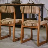 Set of 6 vintage 1960s 'Sleigh' chairs
