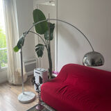 Arc floor lamp design with marble base BHV – contemporary style
