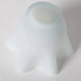 small handkerchief vase in white opaline