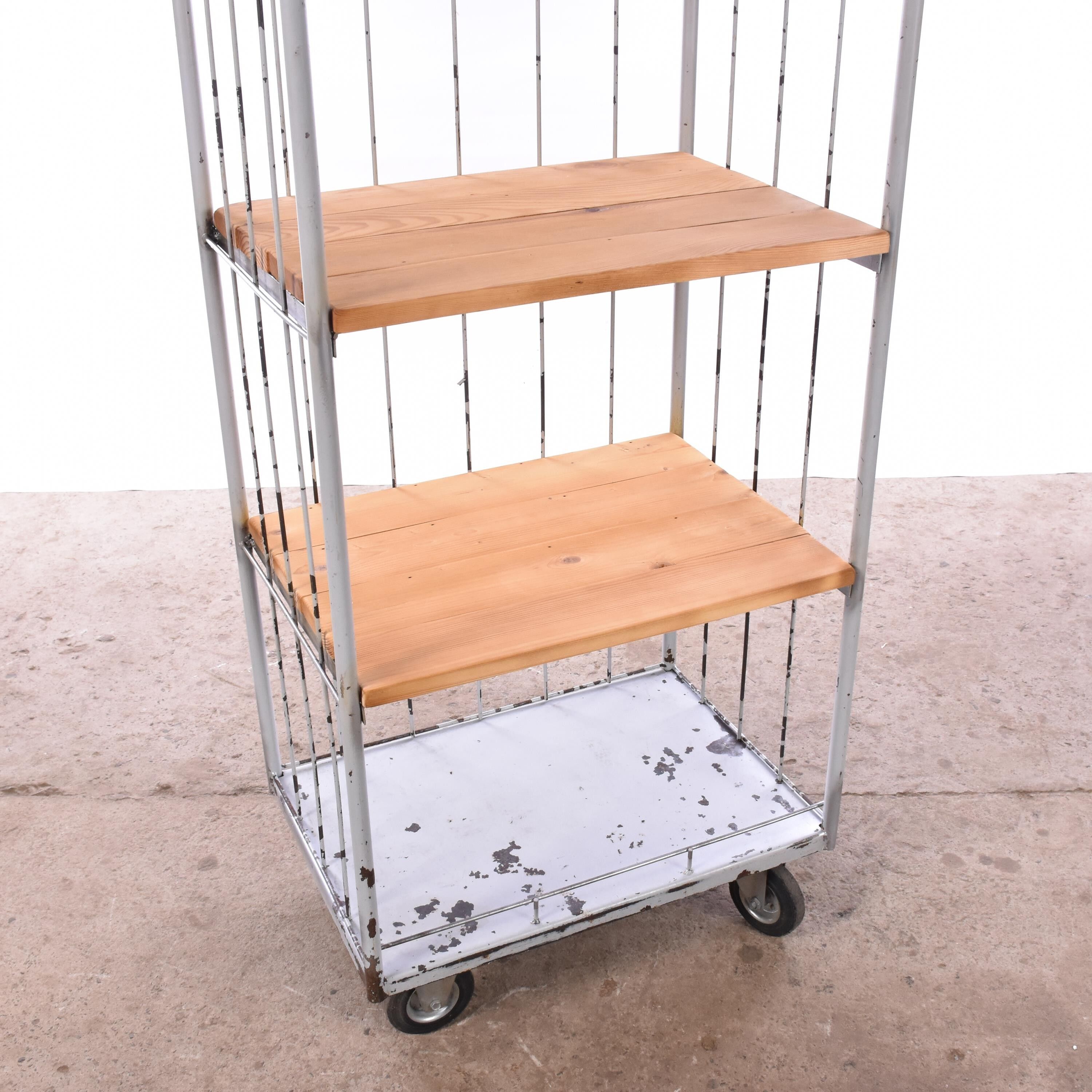Industrial shelving unit on wheels Trolley