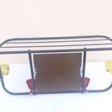 Wall coat holder with mirror