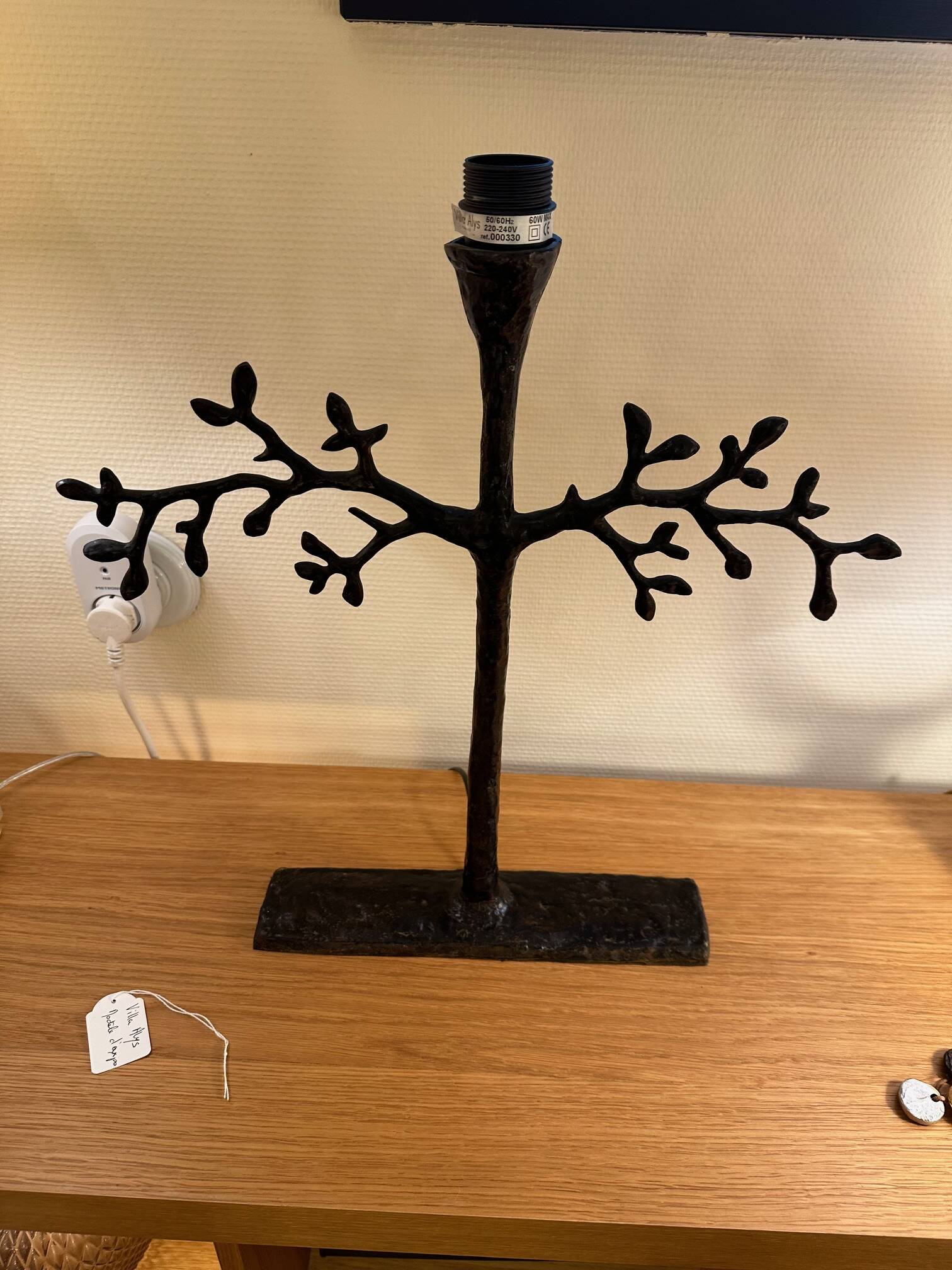 Pied de lampe "Olivier" en bronze patiné Vila Alys