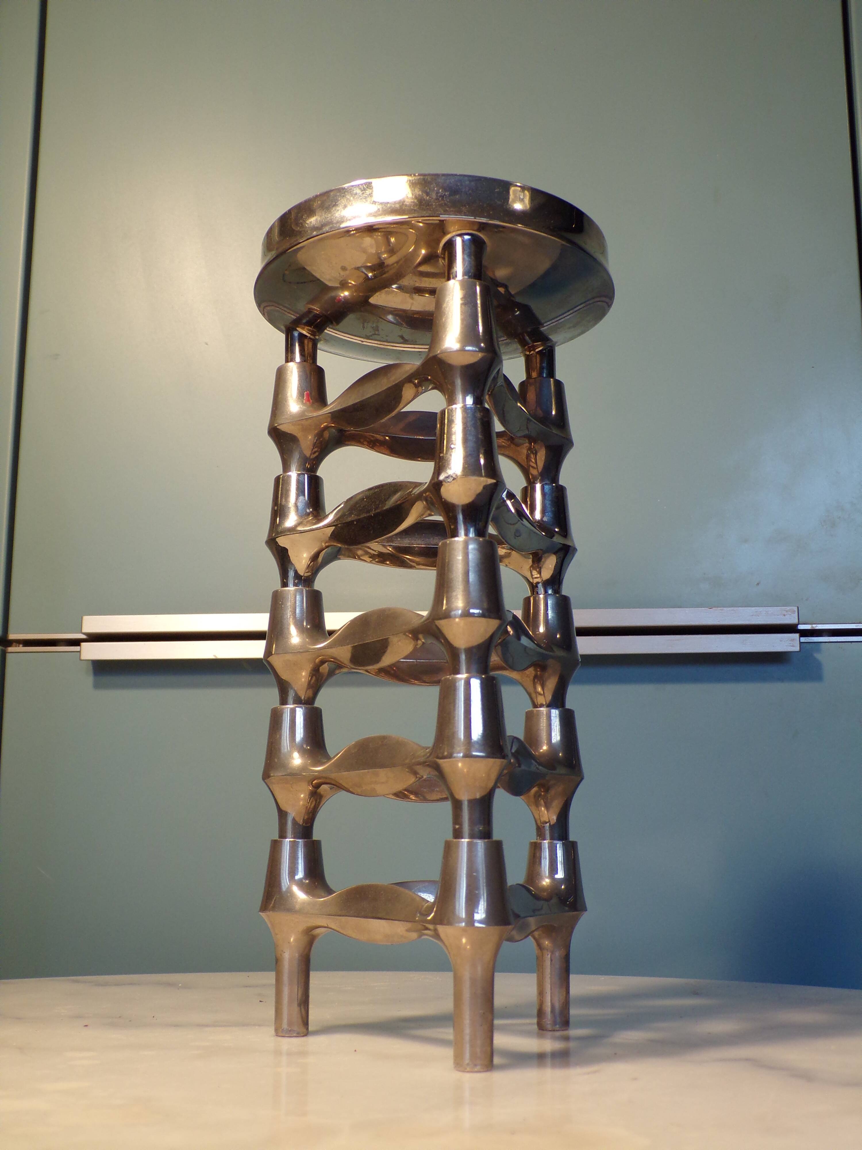 5 Nagel Bmf candle holders and a dish.