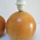 Two lamps balls solid wood By IMT italy vintage