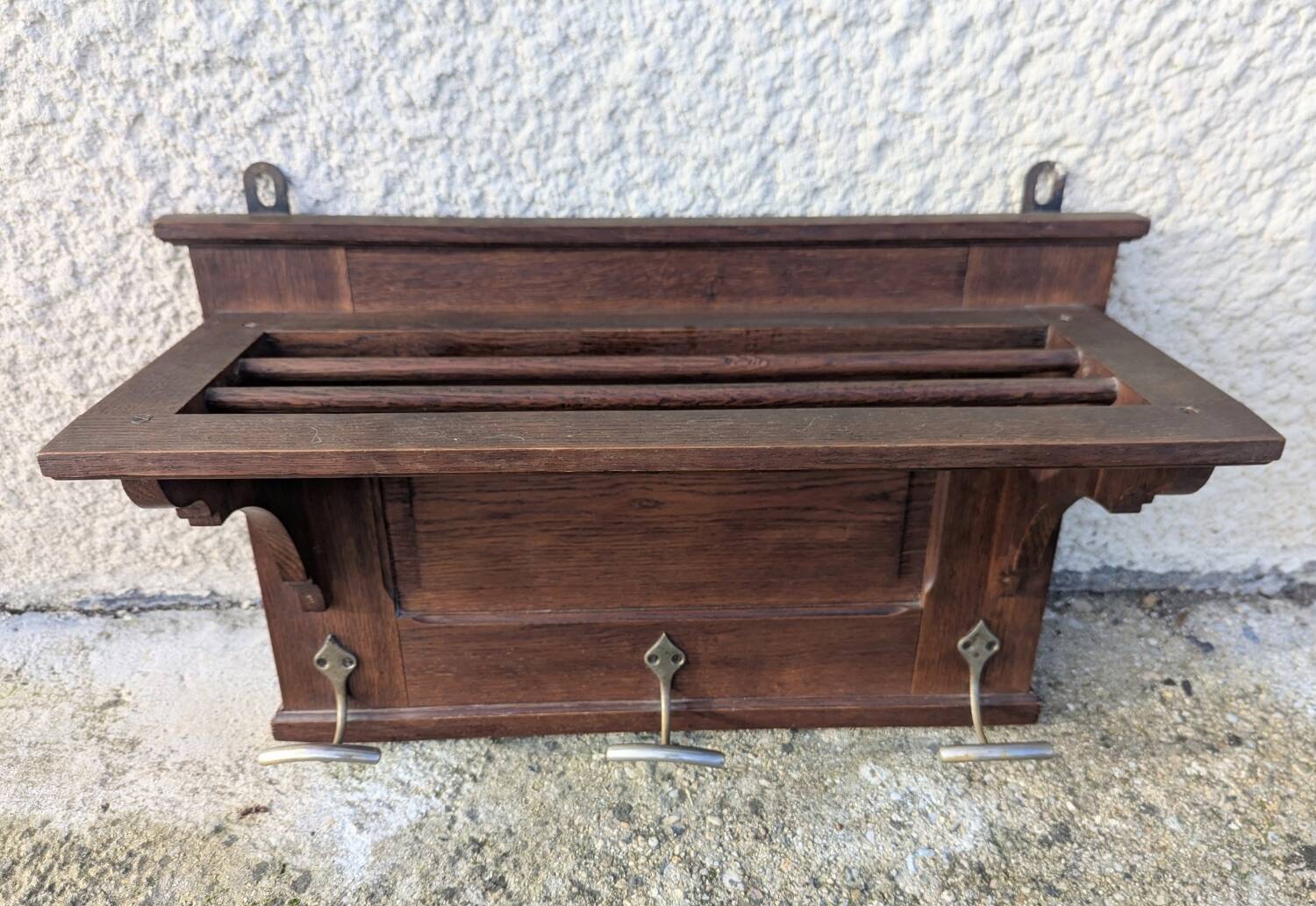 Wall Coat Rack Hat Rack Antique Oak