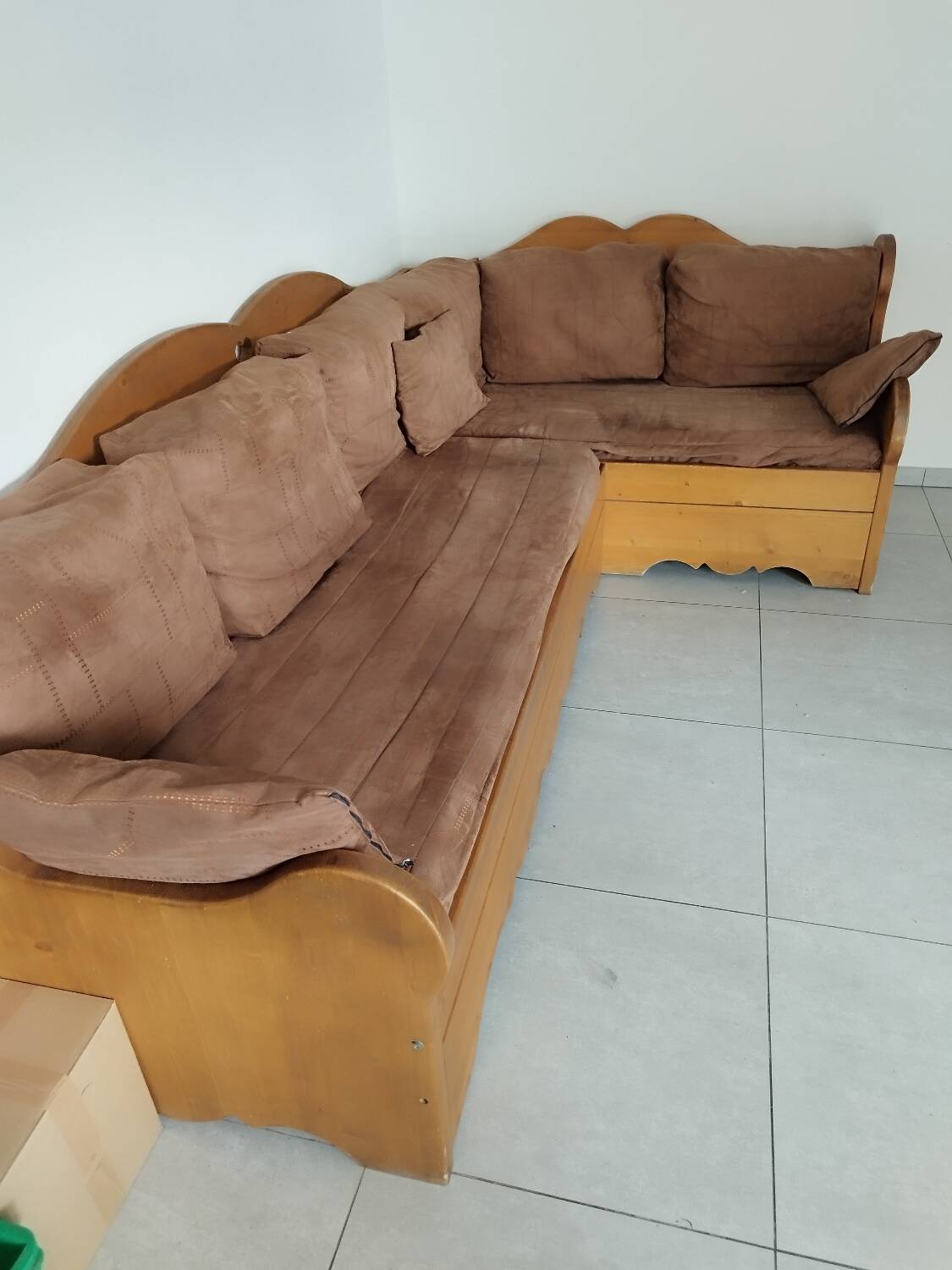 Banquette d'angles lit gigogne