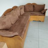 Corner sofa bed with pull-out bed