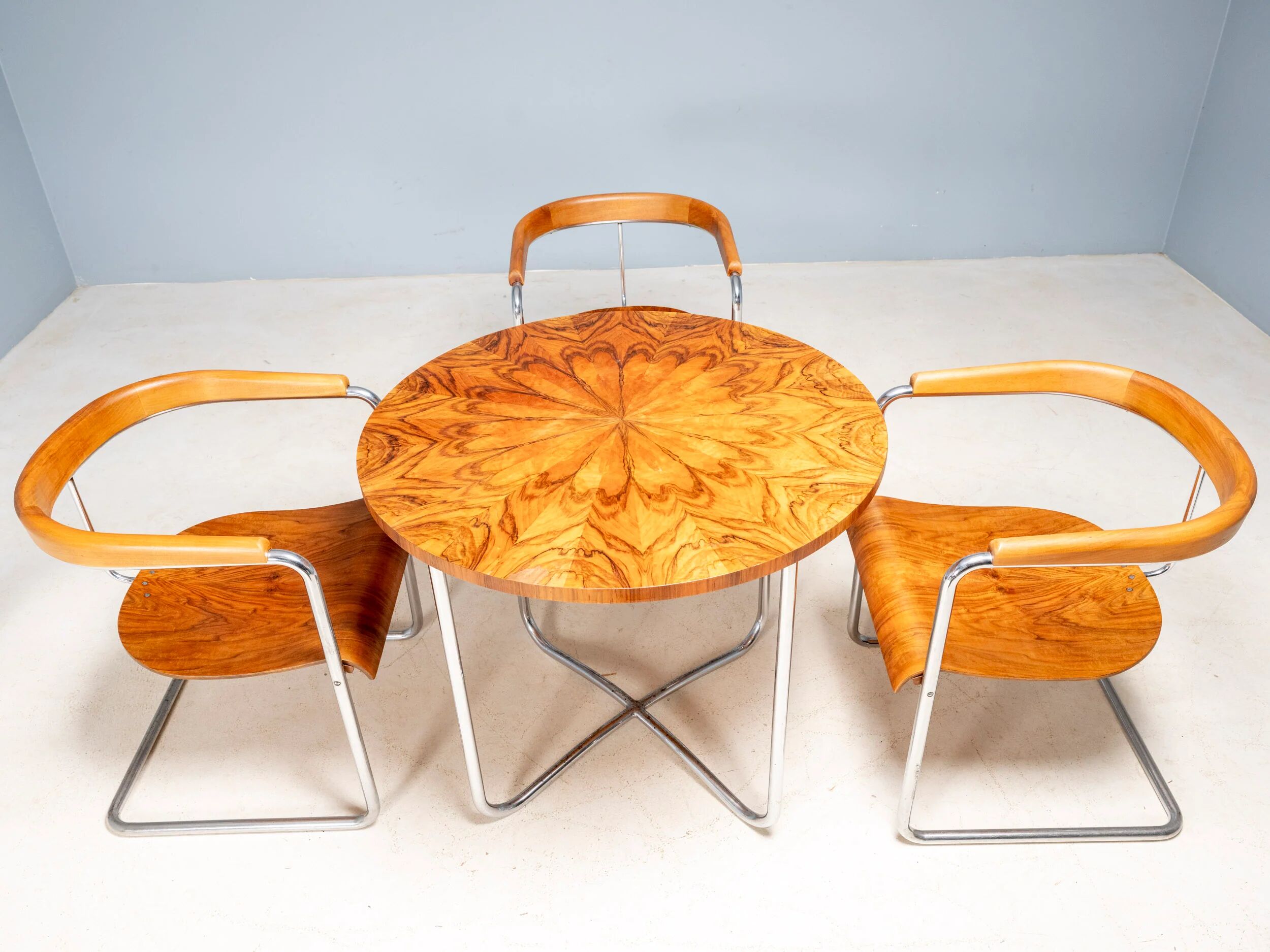 Czechoslovak Functionalist chairs, attributed to Jindřich Halabala, 1930s