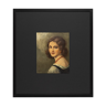 Portrait d’une femme des années 1920, huile sur plaque, 55 x 60 cm