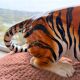 Tiger, Italian sculpture in glazed ceramic.