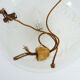 Old chandelier, suspension cavasque Art Deco 1 Fire, in glass paste. Year 30