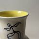 Large white vase decorated with stylised women Cérart Monaco, dlg Matisse 1950