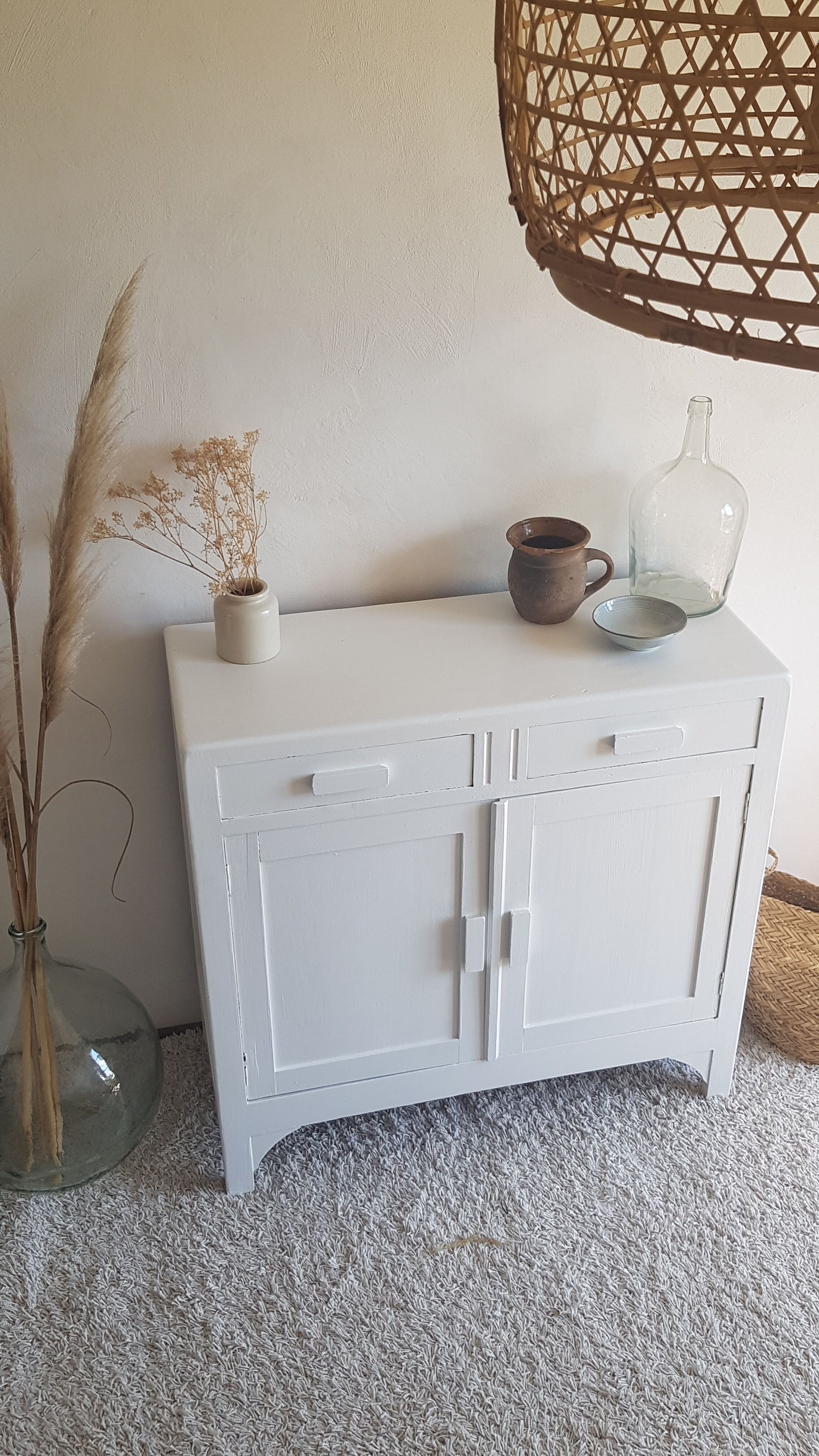 Old white parisian buffet