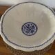Large old Gien earthenware salad bowl with Rouen decor