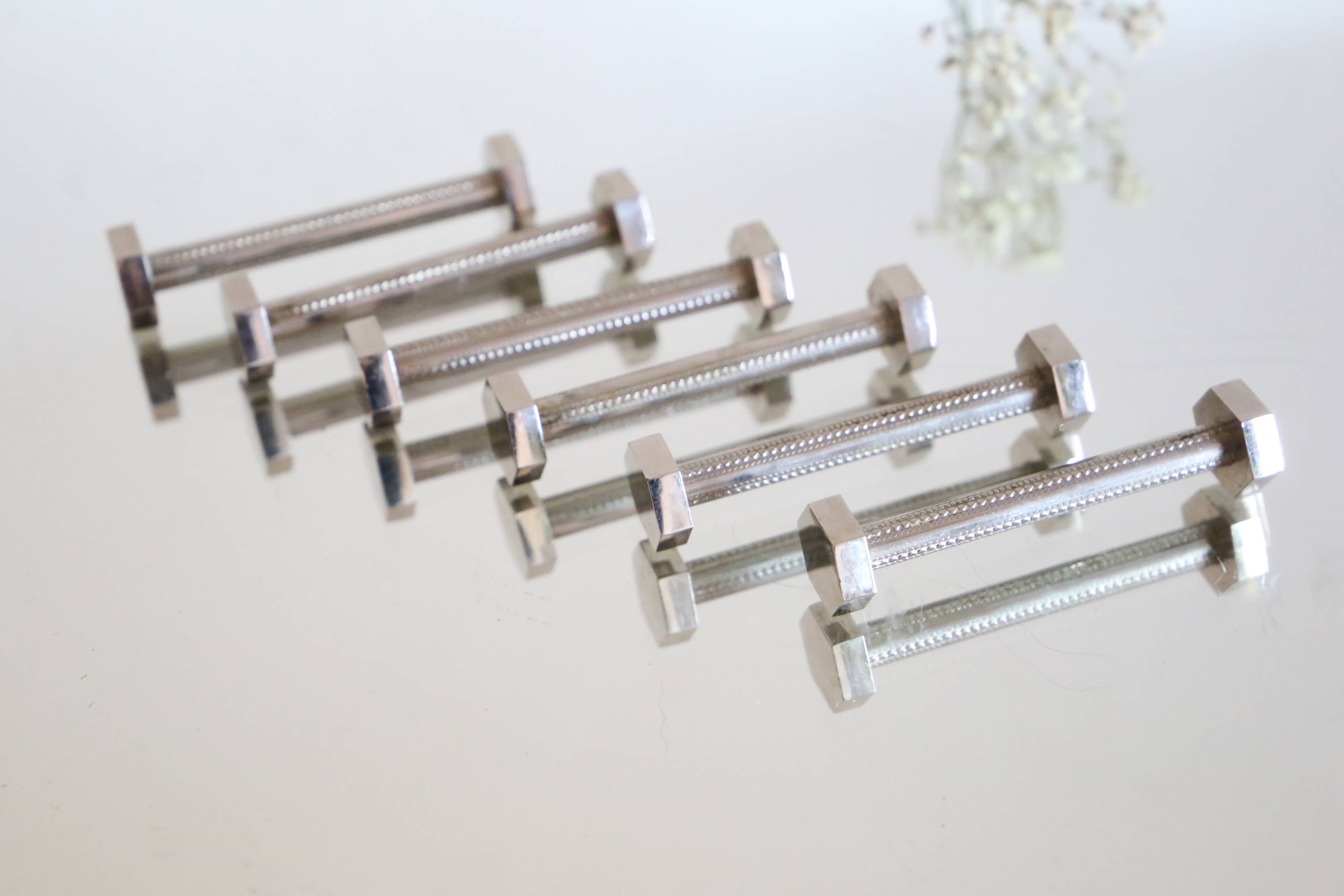 Vintage chrome-plated metal knife holder, 1970s