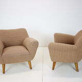 Pair of design club armchairs, 1970's.