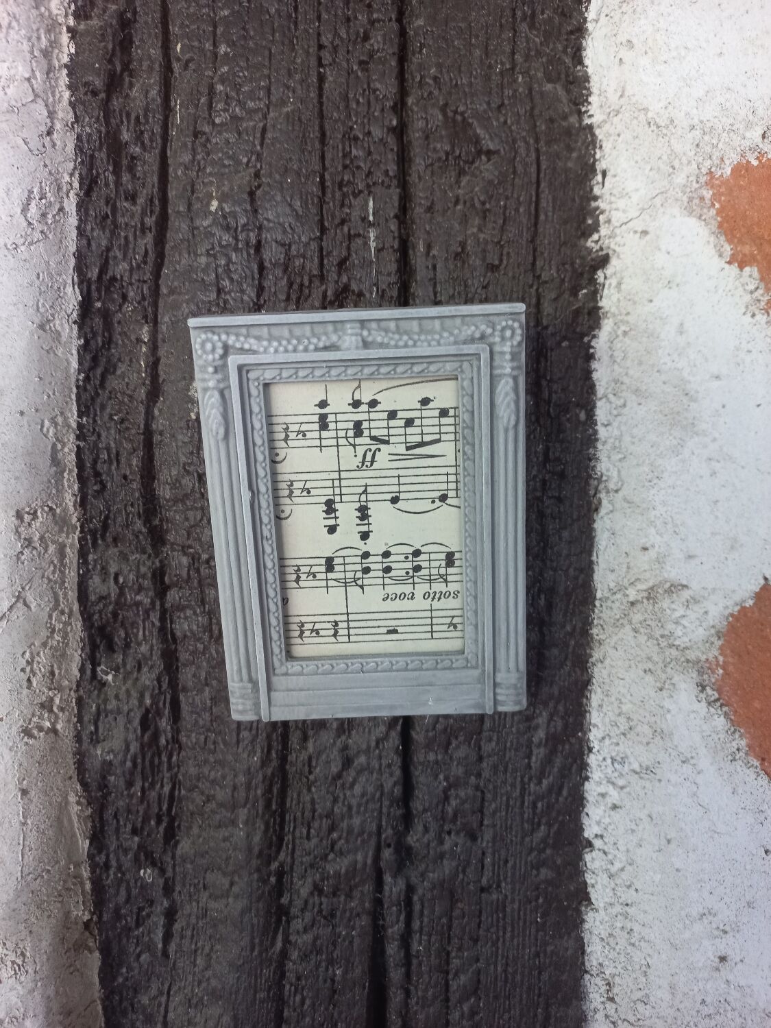 Small patinated photo frame